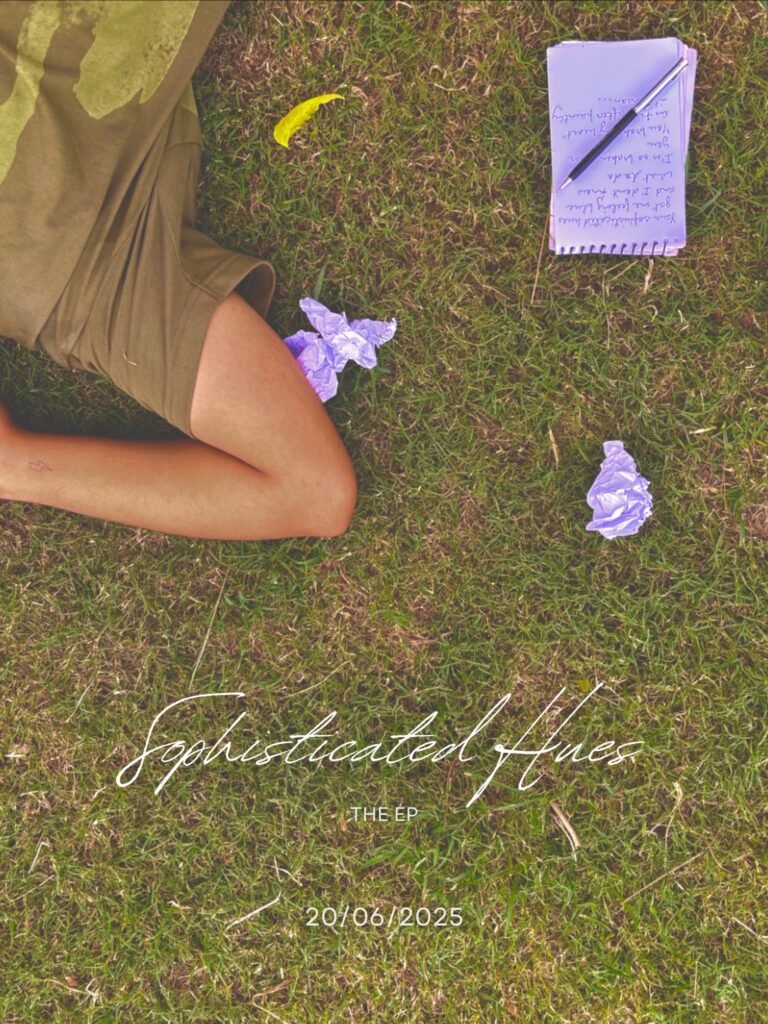 Cover art of Sophisticated Hues by Aatish Skies, representing emotion, heartbreak, and indie creativity.